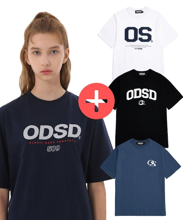 Qoo10 ODD STUDIO 【Tシャツもう1枚ランダム贈呈】 ロゴ
