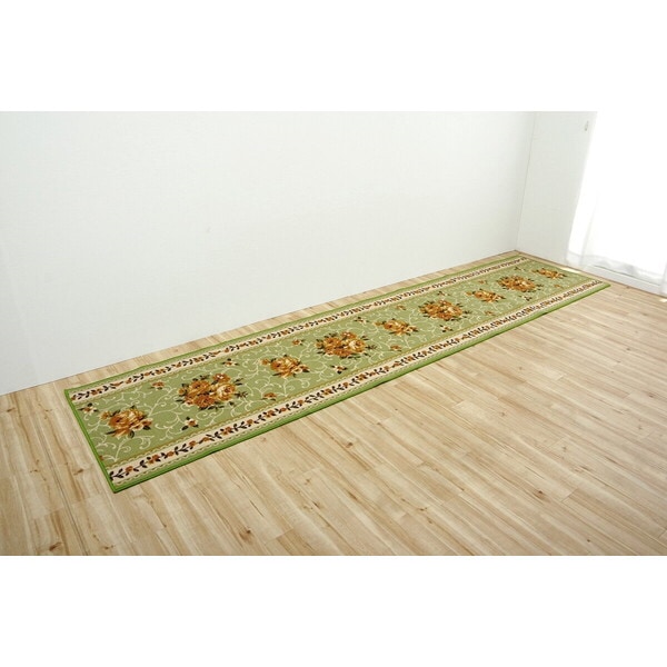 1340560125406 撥水キャンベル マット GN 79×540 グリーン 廊下敷き メーカー直送