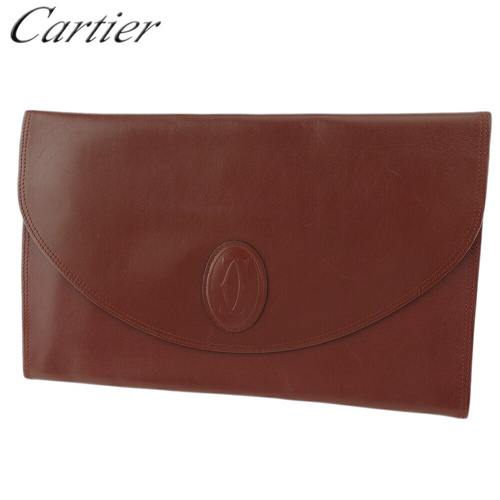 クラッチバッグ セカンドバッグ バッグ マストライン レディース メンズ ブラウン 中古