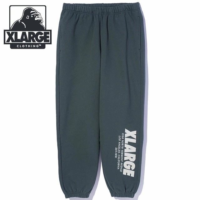 シェニール ロゴ スウェットパンツ [101243031016] CHENILLE LOGO SWEAT PANTS メンズ ボトムス ロングパンツ x-large エックスラージ GREEN 7,577円
