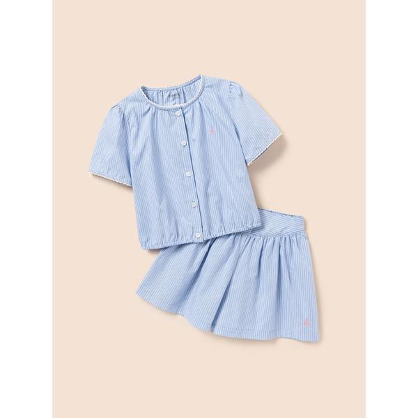 [BEANPOLE KIDS] 女児クラシックストライプ上下セット スカイブルー (BI5465G02Q)
