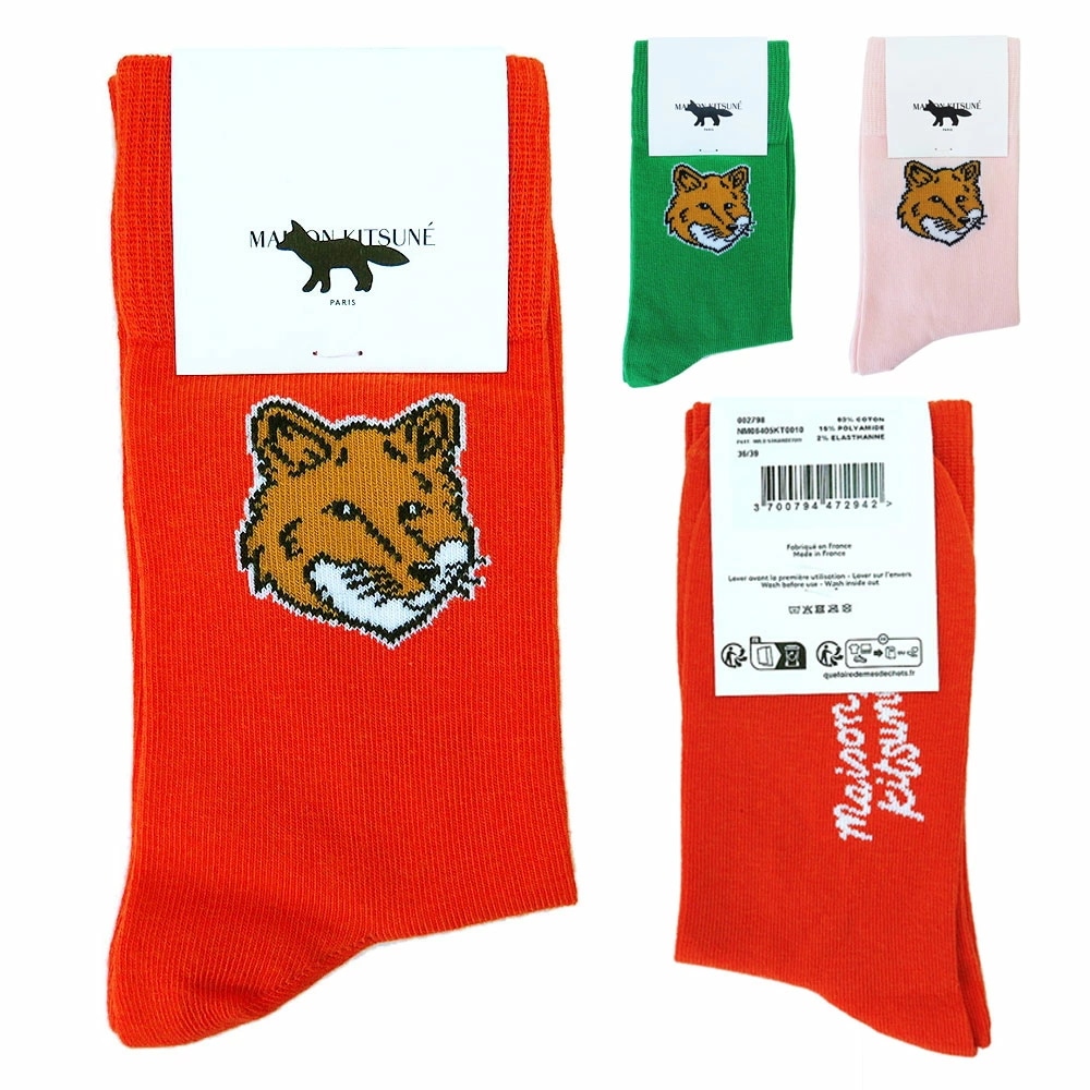 ソックス 靴下 フォックスヘッド クルー丈 コットンブレンド NM06403 / NM06404 / NM06405 KT0010 メール便対応