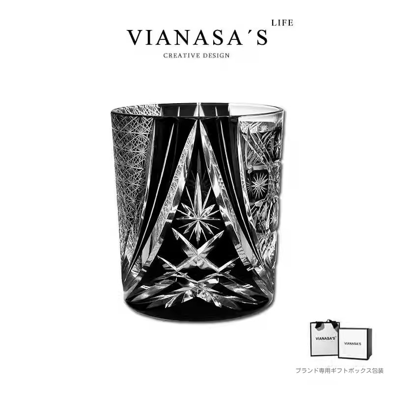 切子手彫りガラス ウイスキー ワイングラス 記念品 日本酒 ビア お祝い 記念品 クリスマス 新年 ギフト 高級感 プレゼント グラスアート