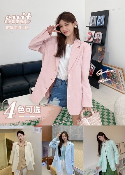 Lieer N151 マルチカラー編み込みリネンカジュアルスーツ