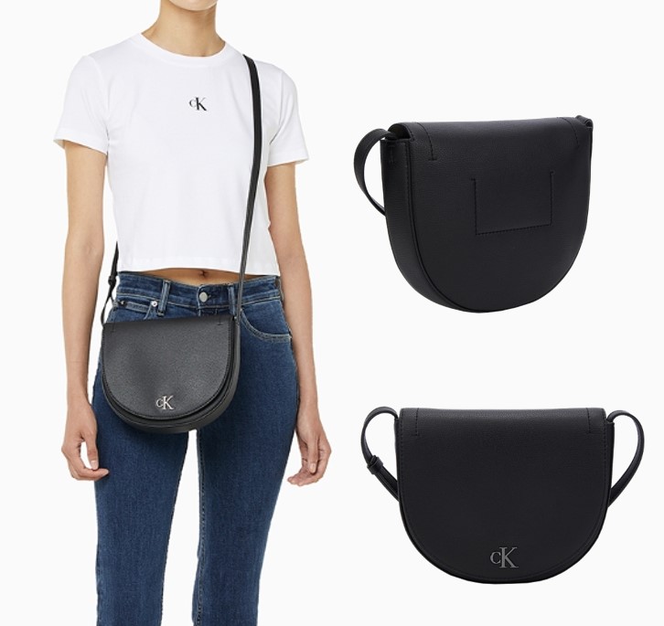 CKJ Minimal Monogram Saddle Bag (DH3634-UB1)