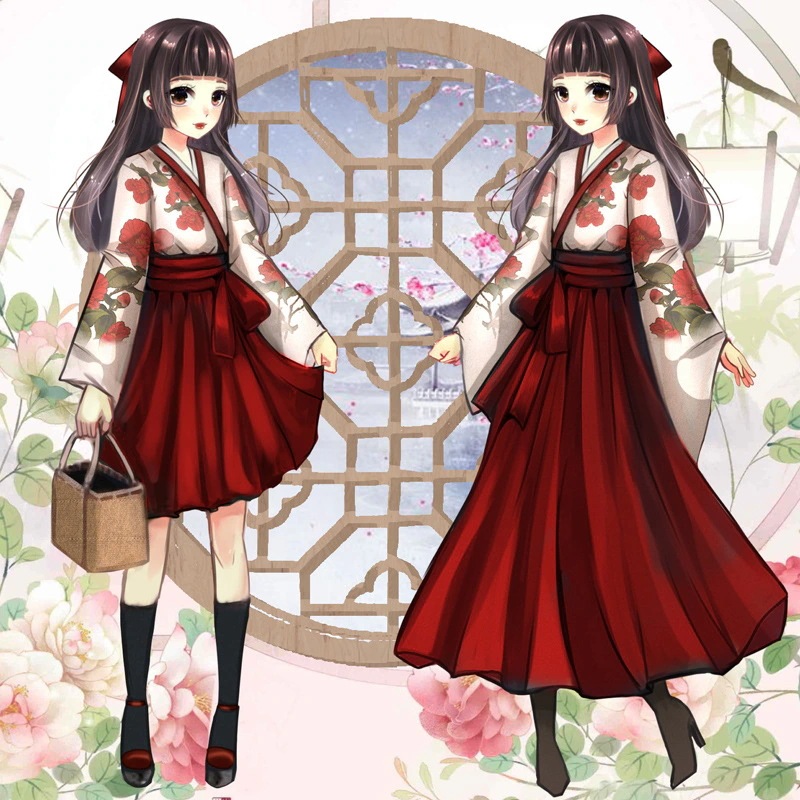 雨梅年記念版カメリアラブ大正少女東洋レトロスーツ和風着物漢元素