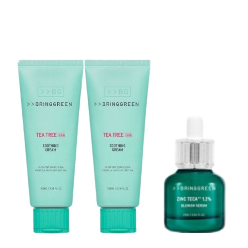 ジンクテカ トラブルケア セラム 25ml ×1本 ＋ ティーツリー シカ スージング クリーム プラス 100ml ×2個 セット ZINC TECA