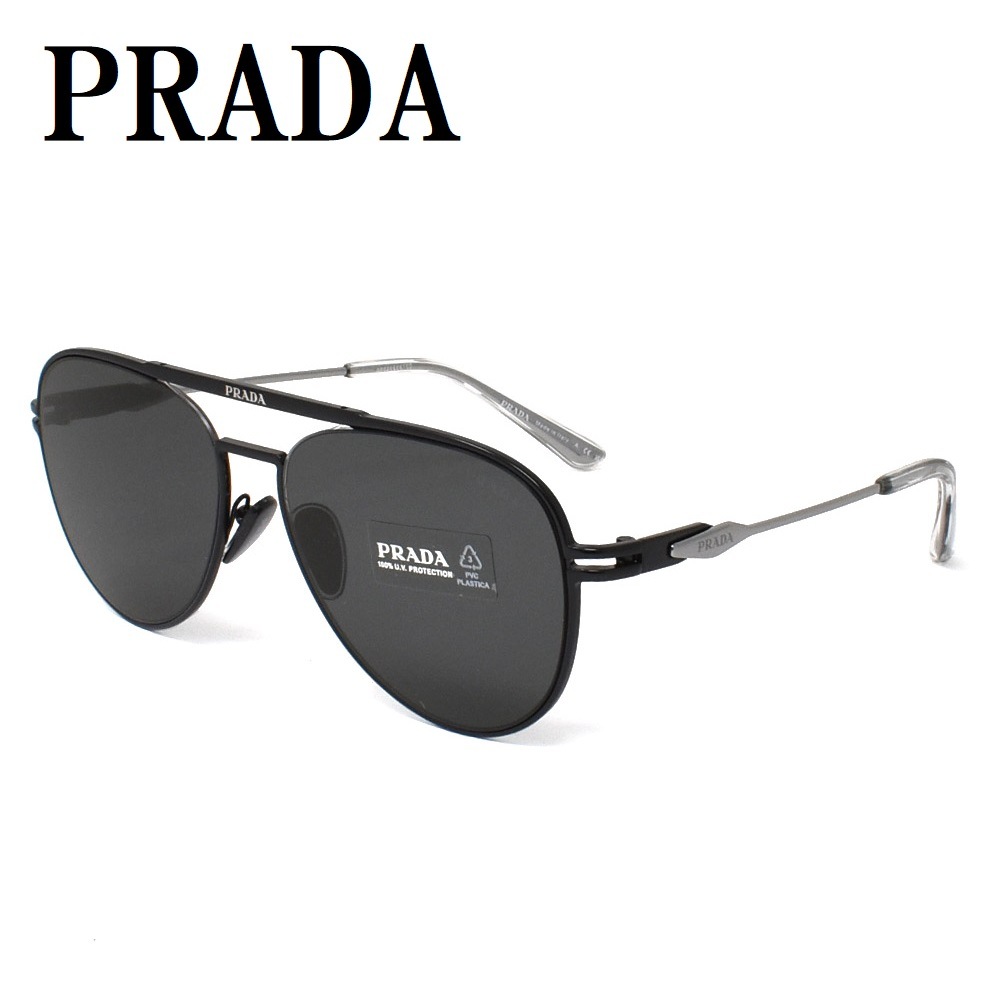 PR54ZS 1BO5S0 57 サングラス アジアンフィット メガネ 眼鏡 UVカット 紫外線カット メンズ レディース ダークグレー マットブラック