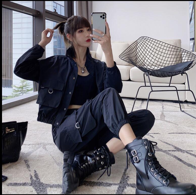 スーツ女性用カジュアルスーツ女性用服新型韓国版ハンサムファッション2点セット