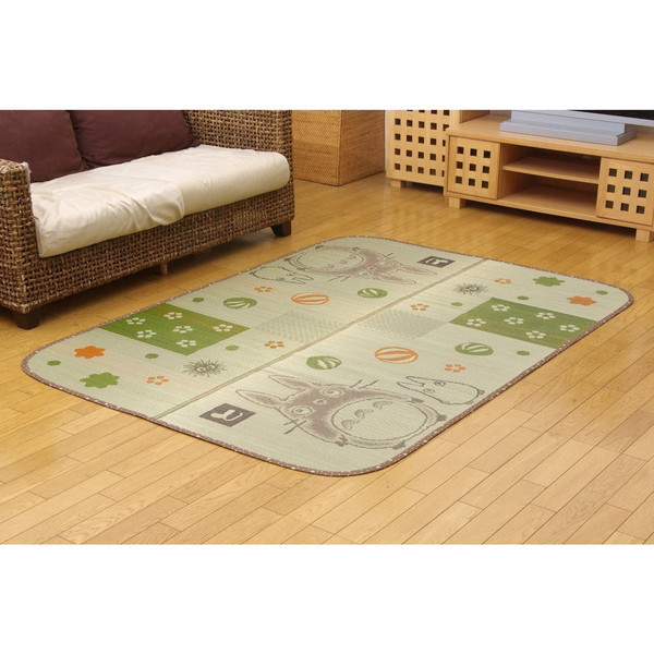 8207300 純国産 となりのトトロ い草ラグ 和ごころ 約140200cm【沖縄北海道離島配送不可】 メーカー直送