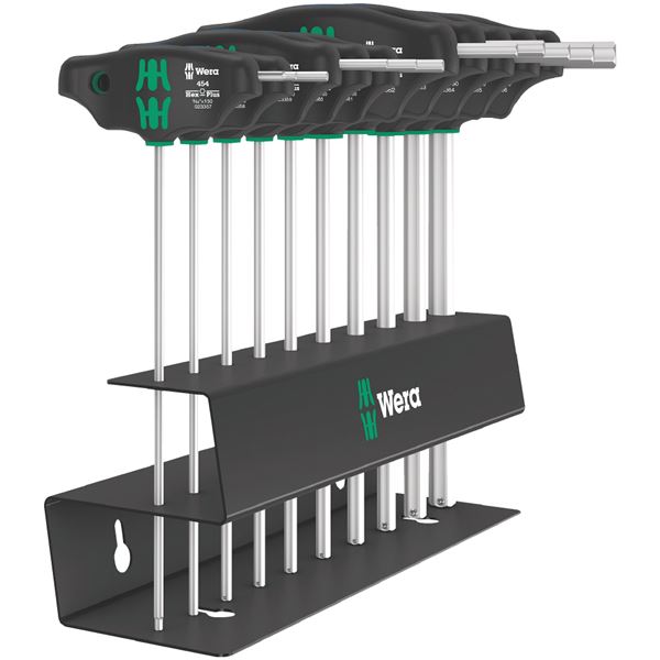 WERA ヴェラ 10本組 T型 HEX レンチセット メタルラック付き 023454 工具 ツール DIY 作業工具 道具