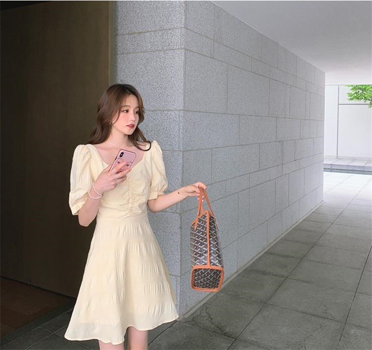 shop大人気夏服 韓国ファッション可愛いワンピース夏 優雅 着瘦 ロングセクション 短いスタイル半袖 ｖネック シフォン ワンピース通勤 街をぶらつく 旅に出る 高級感 Siddharthainstitutions Org
