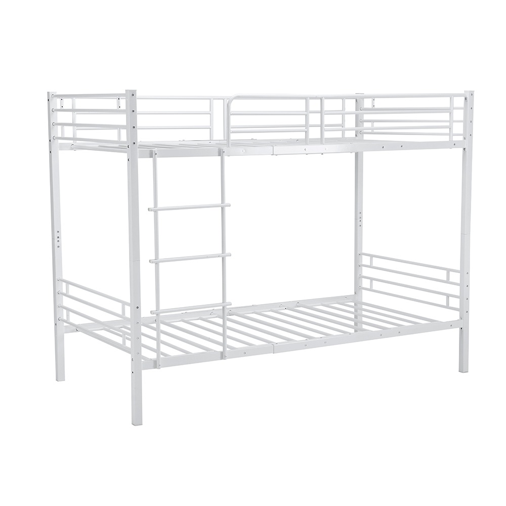 【即日発送】【ホワイト】2025新作 二段ベッド ロフトベッド 分別可能 上下分割可能 パイプベッド シングル ロータイプ シングルベッド パイプベッド