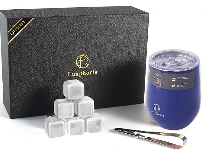 真空断熱タンブラー保冷 保温 誕生日プレゼント 男性 女性 溶けない氷 アイスキューブ 贈り物 結婚祝い 誕プレ 景品 360mL(サファイアブルー)