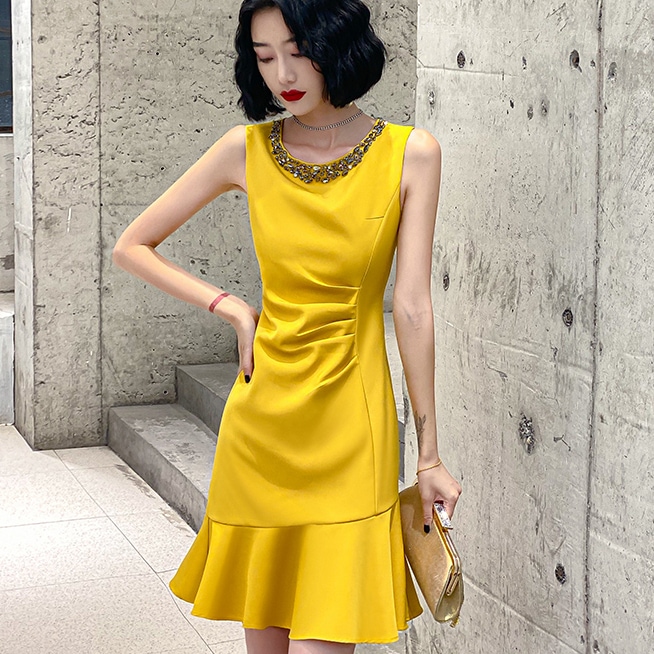 ワンピース レディース ワンピドレス イブニングドレス ミニスカート 裾フレア ペプラム ミニ