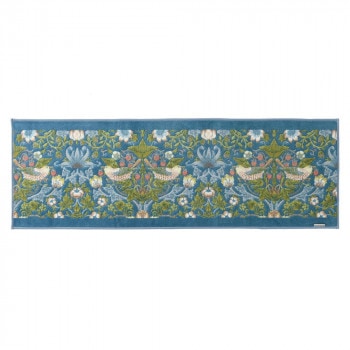 イチゴドロボウ インテリアマット 50×150cm FT1702A BG ブルーグリーン 7,875円