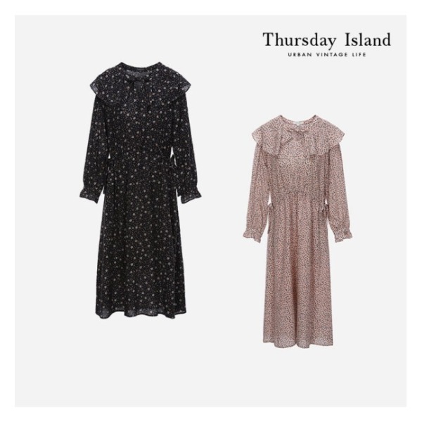 Thursday Island 変形 カラー ロング ワンピース(T226MOP160W)