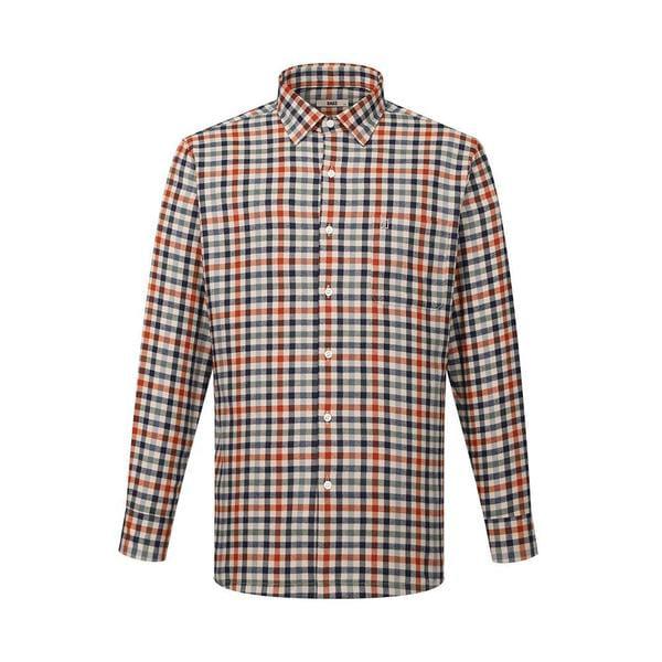 裏起毛イージーケア スモールチェック カジュアルシャツ レギュラーフィット_DKW2SHCL420I1