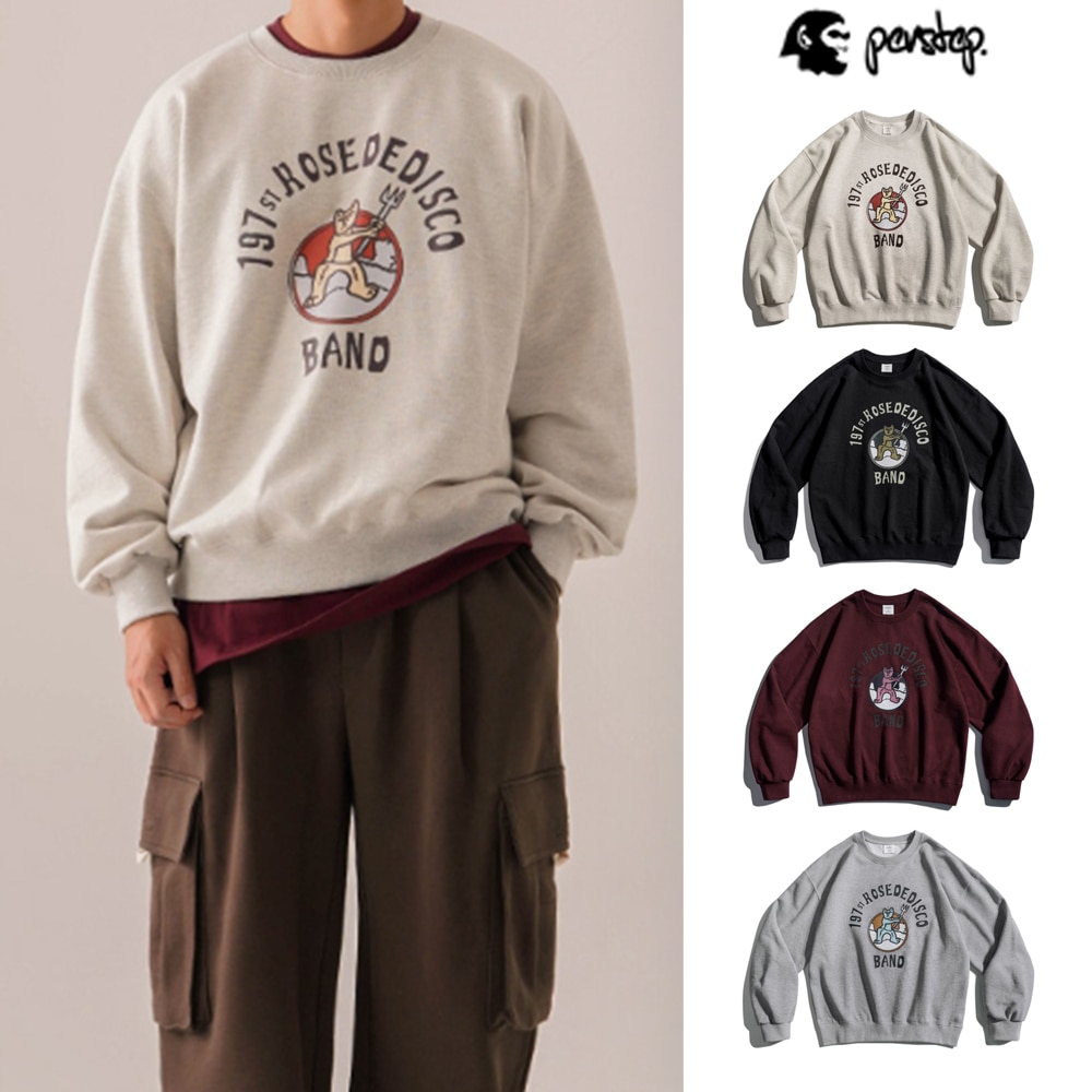 [PERSTEP]★ROSE DISCO HEAVY WEIGHT SWEATSHIRT PERSTEP] Rose disco heavyweight sweatshirt トレーナー