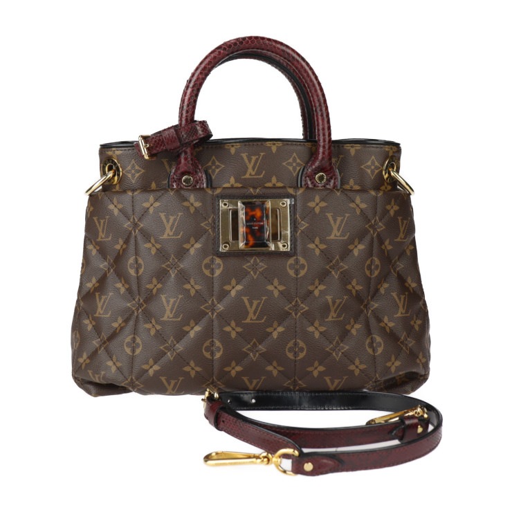 超美品 LOUIS VUITTON ルイ ヴィトン ハンドバッグ N90311 エトワール エキゾチックトート MM モノグラム PVC パイソン オースト ブラウン 【本物保【本物保証】 144,800円