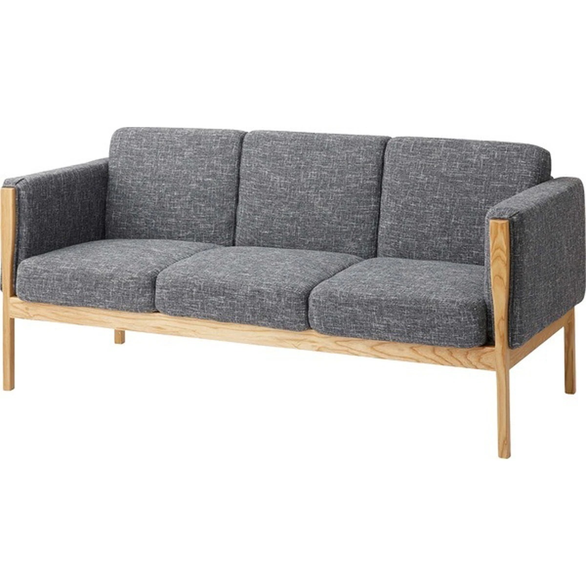 ウェーデ 3人掛 木フレーム ウィービングベルト ウレタン塗装 ポリエステル