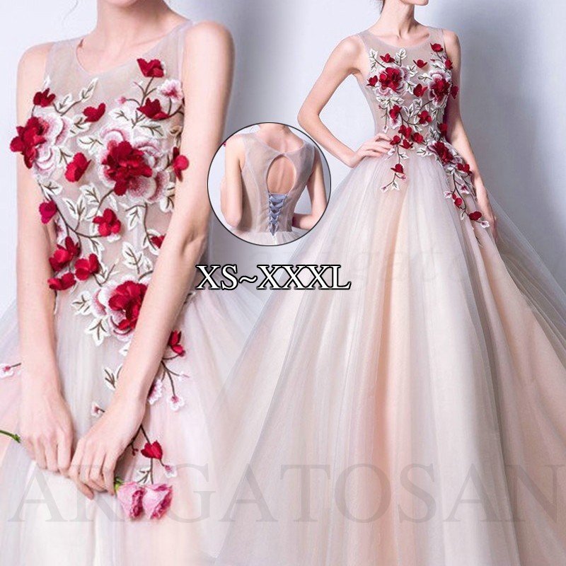 ロングドレス 豪華なウェディングドレス パーティードレス カラードレス イブニングドレス ドレス ワンピース 格安 結婚式 二次会 演奏会 同窓会