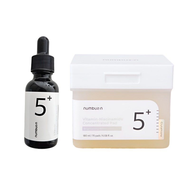 [セット] 5番 白玉 グルタチオンＣ 美容液 30ml + フィルムパッド 70枚