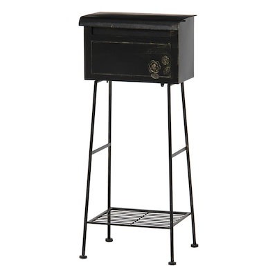 他サイト： ガーデンポスト ローズ ブラック 横型 ガーデンポスト オブジェ ローズブラックヨコガタの商品画像