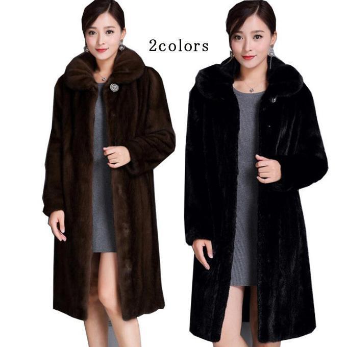 秋冬新作 ファーコート レディース 毛皮コート ミンク ロッグコート フェイクファー おしゃれ 上着 暖かい 防寒 高級 お洒落 冬服 冬物 9,371円