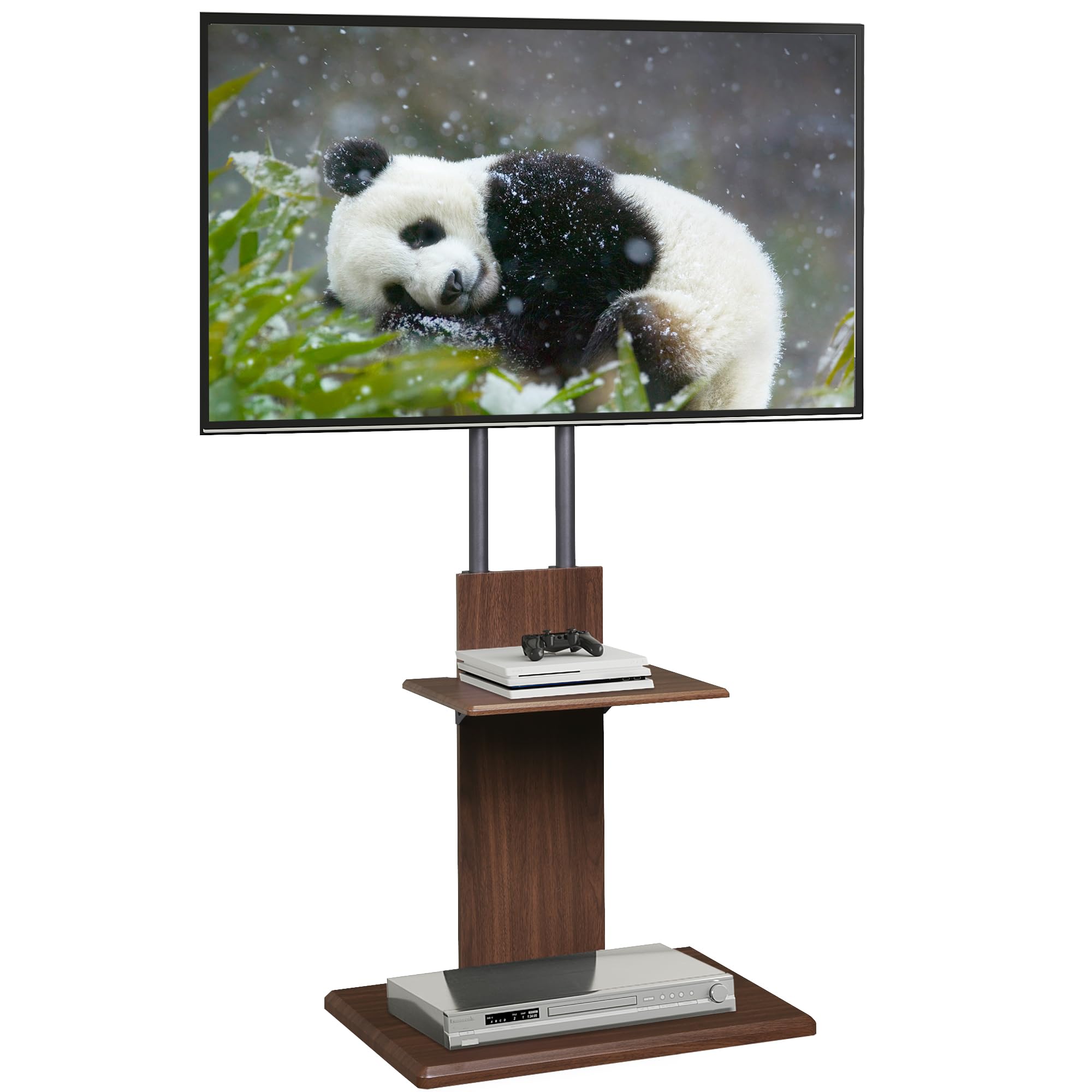 テレビスタンド 壁寄せ TVスタンド 壁掛け テレビ台 高さ調節 キャスター付き 角度回転 調節可能 移動式 液晶 自立式 省スペース ブラウン 32インチ 65インチ 耐荷重 4 40705