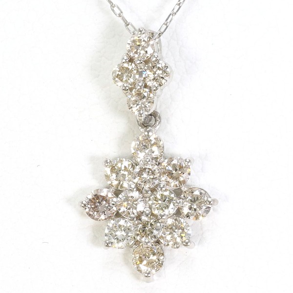 PT900 プラチナ PT850 ネックレス ダイヤ 0.50 約40cm ジュエリー 中古