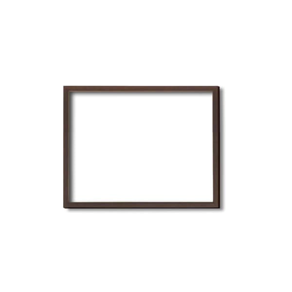 木製額色あせを防ぐUVカットアクリル デッサン額 太子サイズ（379288mm）ブラウン 壁掛けひも付き 化粧箱入り