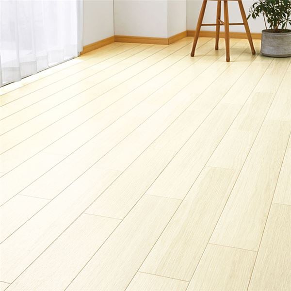 クッションフロア 江戸間10畳 ホワイトオーク 防水 撥水 抗菌 防炎 防カビ フリーカット フローリング調 日本製