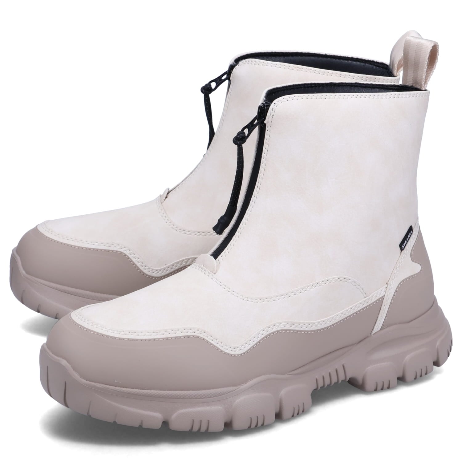 センタージップ トレック ジップ ブーティー メンズ レディース 撥水 ベージュ SK-228