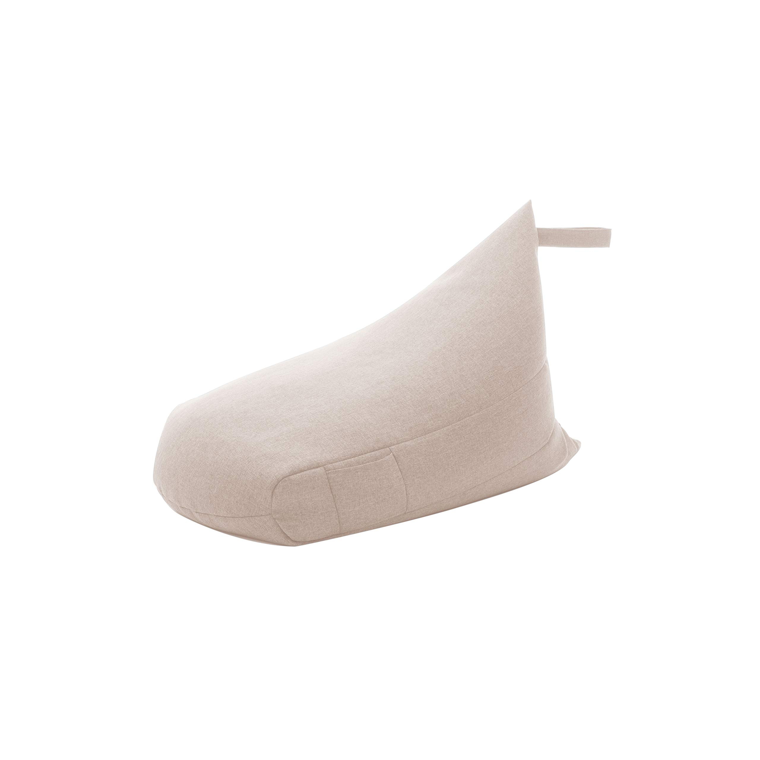 最安値挑戦 セルタン 幅約55cm へたりにくいスゴビーズ 三角 クッション ベージュ 日本製 A1036a-642BE