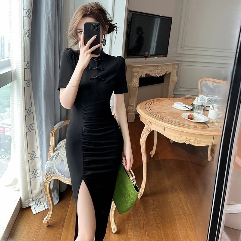 JY.上品 ワンピース フォーマル パーティードレス キャバドレス 着痩せ 大人 チャイナドレス 同窓会 披露宴 卒業式 結婚式 演奏会 ウェディング 成人式 正式 51 二次会 発表会