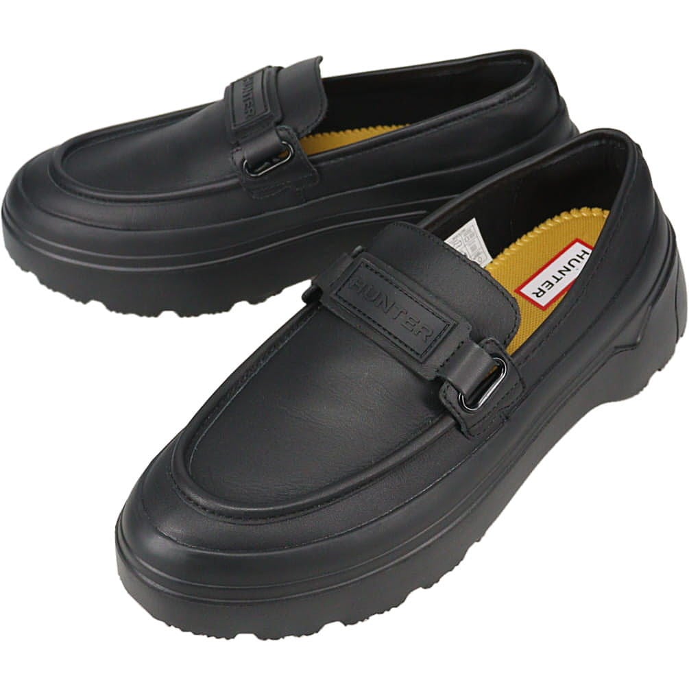 正規品 レインシューズ リファインド エクスプローラー フラットフォーム ローファー ブラック UFF2251LEA