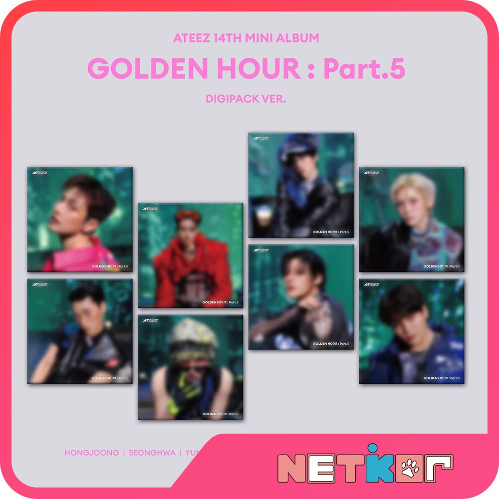 DIGIPACK Ver. 8種セット ATEEZ ミニ14集 アルバム GOLDEN HOUR : Part.5 韓国チャート反映 当店特典 エイティーズ