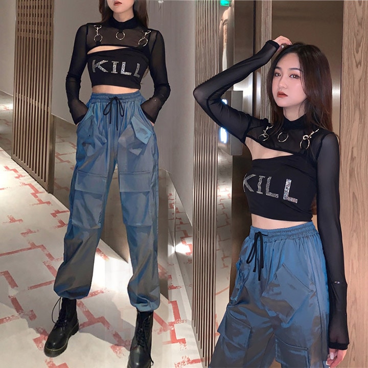 ダンス衣装セットアップレディースヒップホップジャズダンスレディースファッションスーツセットアップ