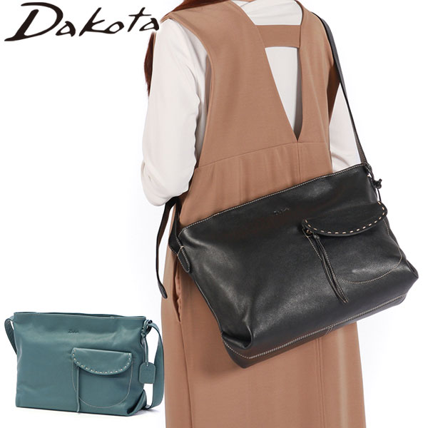 ダコタ限定ノベルティ付 ショルダーバッグ レディース 斜めがけバッグ 大きめ A4 革 軽量 おしゃれ 撥水 シャーロットレイン 1034641