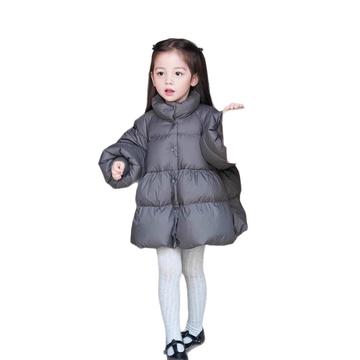 男の子と女の子のダウンジャケットコート新しいホワイトダックダウン冬服ミッドレングス厚く暖かい子供服ベビー服