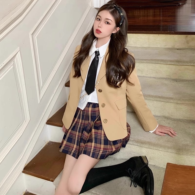 レディース アウター ジャケット 羽織り 学生風 テーラード ベーシック 体型カバー 着回し ヘビロテ こなれ感 シングル シンプル 長袖 カーキ 20代 30代 40代 通勤 通学