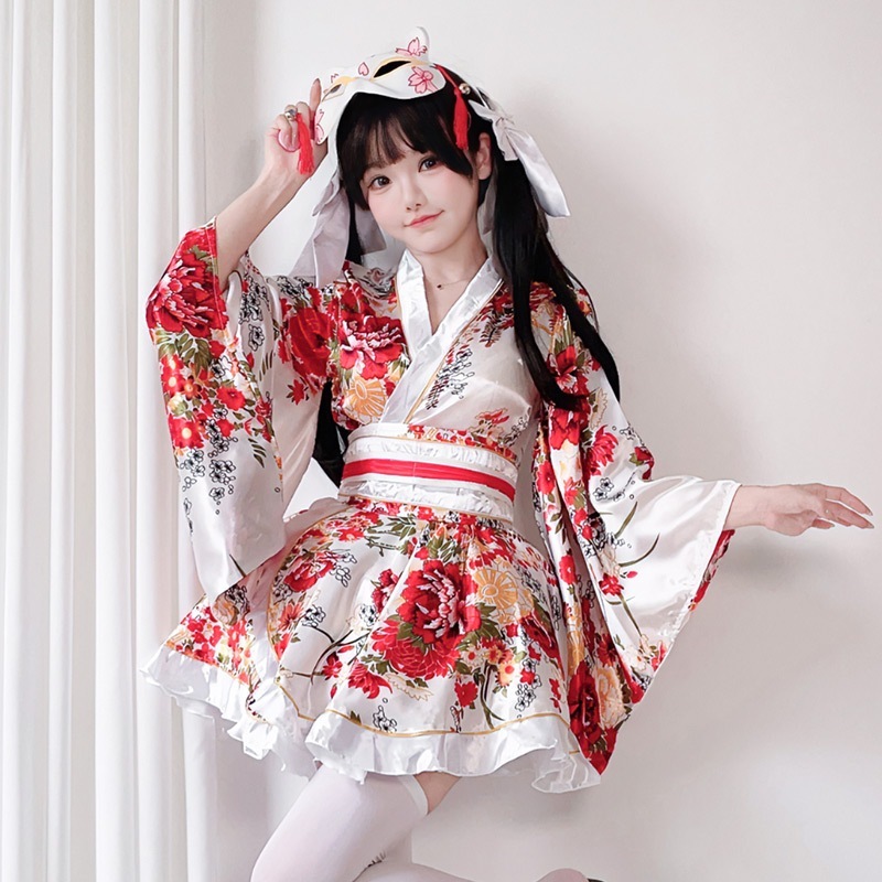 日本のフォーマルな伝統的な着物夏の和風プリントの改良浴衣着物レディーススーツコスプレ衣装