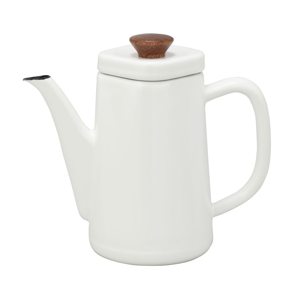 （まとめ買い）野田琺瑯 ANB-1.2PW アンビ コーヒーポット ドリップポット 1.2L ホワイト [x3]