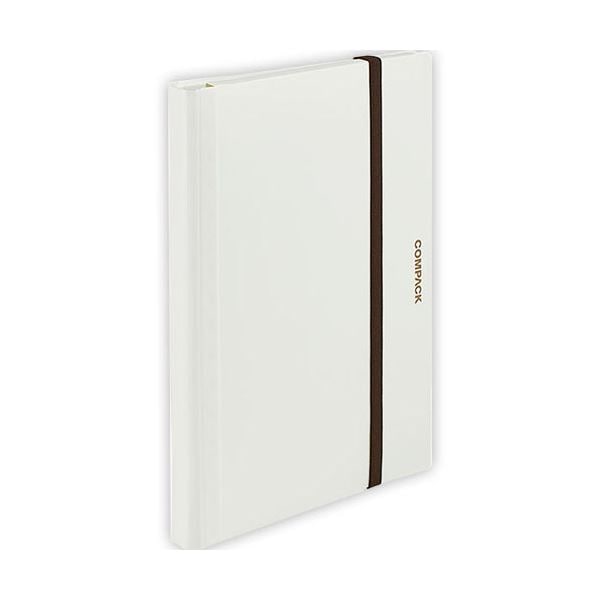 (まとめ) キングジム 二つ折りクリアーファイルコンパック 10ポケット 白 5894Hシロ 1冊 (×30セット)