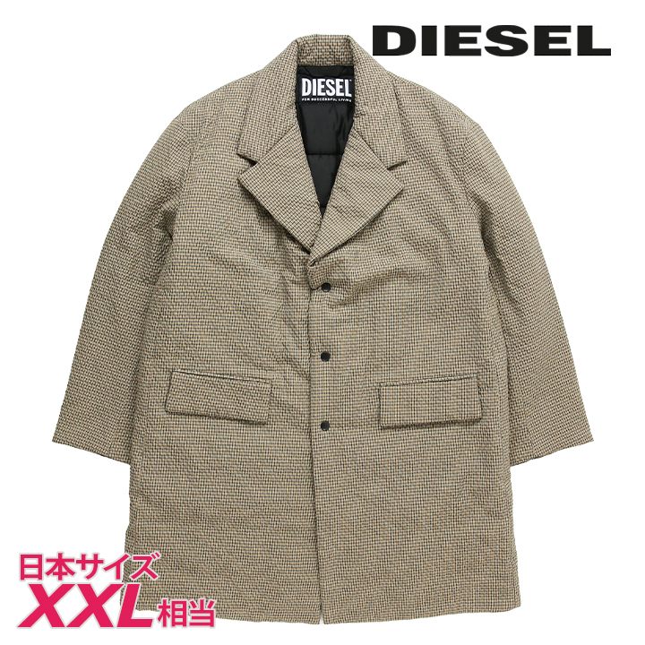 中綿コート メンズ J-CLEVE チェック柄 ヴァージンウール混 die-m-o-f8-067