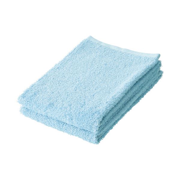 （まとめ） 林テラカラータオル フェイスタオル ブルー FN602401 1パック（2枚） [x10セット]