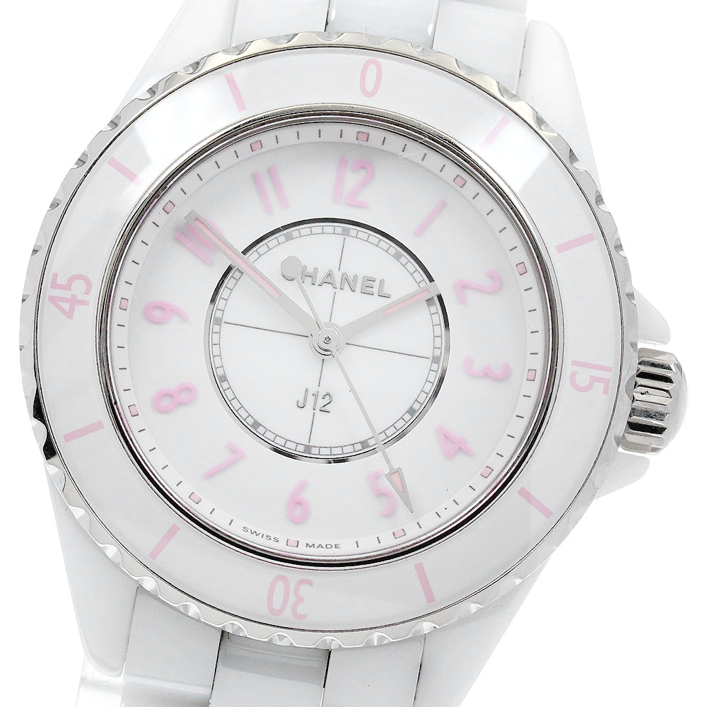 シャネル CHANEL H6755 J12 ピンク ブラッシュ 世界限定1200本 クォーツ レディース 美品 _869268【中古】