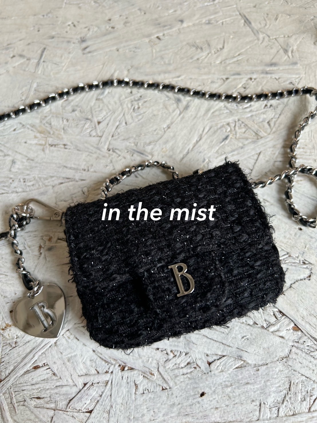 Tweed Chain Belt Mini Bag 韓国　人気　ブランド　アイドル　レディース　ショルダー　バーネット　新作　SS 春夏