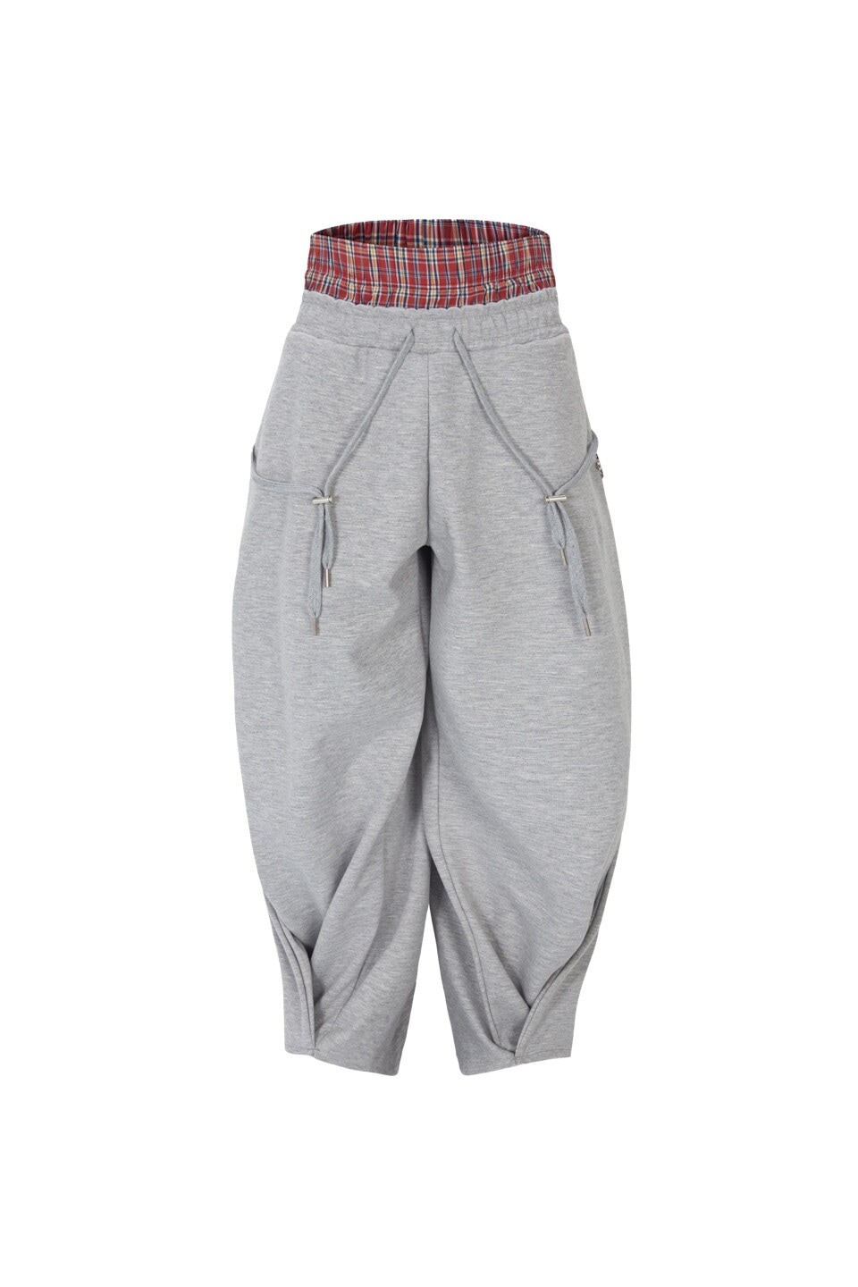 【SURGERY】SURGERY SAGGING DOUBLE WAIST PANTS : GREY